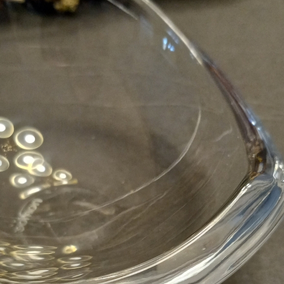 Nambe Heart Trinket Bowl Lead Crystal. 4" Diameter. - Picture 5 of 7